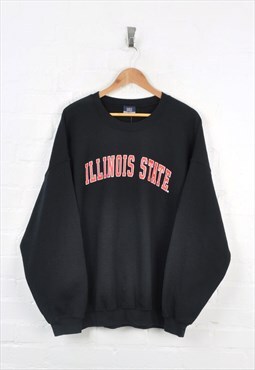 Vintage Illinoise State Sweater Black XXL