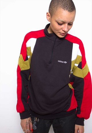 VINTAGE 90S ADIDAS POLO SWEATSHIRT ID:3393