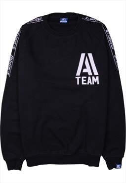 Vintage 90's Starter Sweatshirt A Team Crew Neck Black