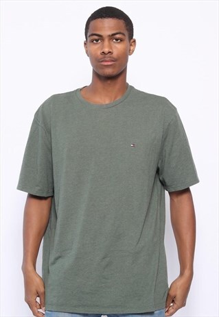 VINTAGE TOMMY HILFIGER LOGO T-SHIRT GREEN