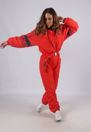 VINTAGE ASTROLABIO FULL SKI SUIT SNOW SPORTS UK S 10 (K2O)