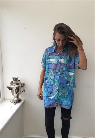 CRAZY PATTERN OVERSIZED RETRO VINTAGE UNISEX FESTIVAL SHIRT