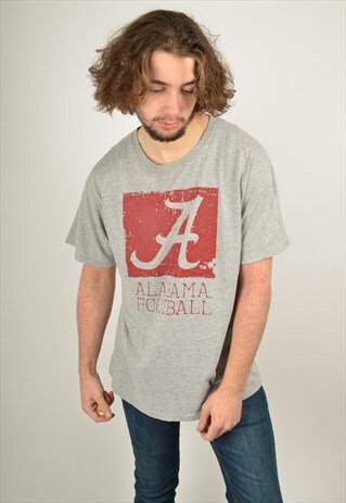 VINTAGE ALABAMA FOOTBALL USA GRAPHIC PRINT T-SHIRT
