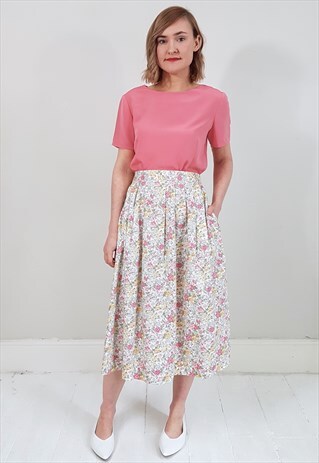 VINTAGE 90'S WARM PINK BACK BUTTON T-SHIRT TOP
