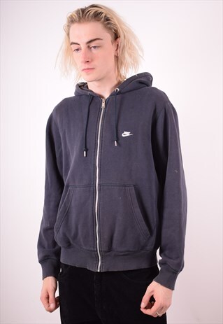 NIKE MENS VINTAGE HOODIE SWEATER MEDIUM GREY 90S