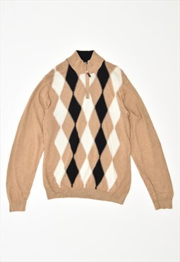 Vintage Lyle & Scott Jumper Sweater Check Beige