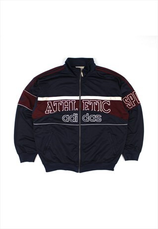 1990S GERMAN ADIDAS ATHLETIC NAVY TRACK JACKET