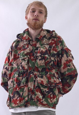 VINTAGE MENS TASS 57 ALPENFLAGE CAMO MULTIPOCKET JACKET