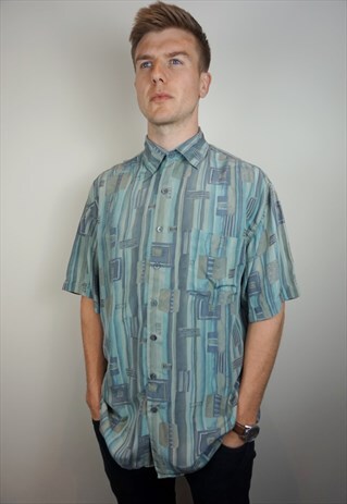 PURE SILK PATTERNED SHIRT