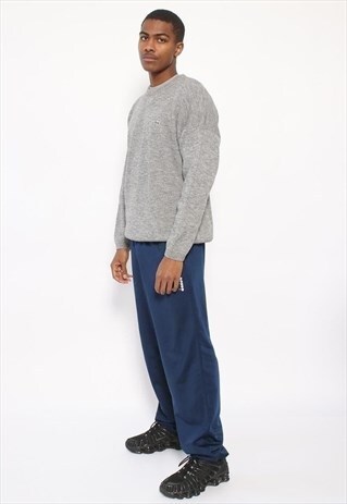 VINTAGE DIADIORA LOGO TRACK BOTTOMS BLUE