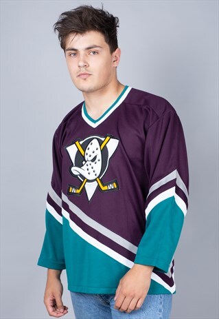 VINTAGE NHL MIGHTY DUCKS OF ANAHEIM CCM ICE HOCKEY JERSEY