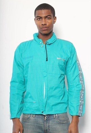 VINTAGE ASICS SHELL TRACK JACKET BLUE