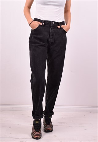 WRANGLER WOMENS VINTAGE JEANS W28 L30 BLACK 90'S