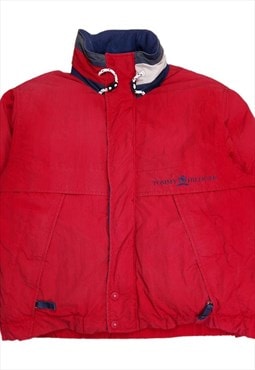 90's Tommy Hilfiger Hooded Puffer Jacket  Size Large
