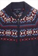 VINTAGE  TOMMY HILFIGER JUMPER / SWEATER KNITTED FULL ZIP UP