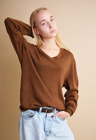 90'S RETRO MINIMALIST OVERSIZED SLOUCHY NEUTRAL DADS JUMPER