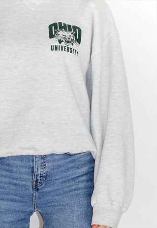 VINTAGE 90'S CHEERLEADER COLLEGE OHIO SLOUCHY SWEATSHIRT