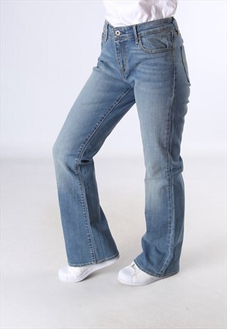 LEVIS DEMI CURE CLASSIC BOOTCUT DENIM JEANS FLARE UK 12 EC5K