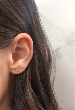 Dot: Gold Tiny Stud Earrings