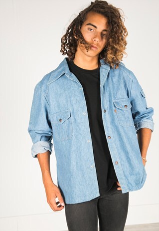 VINTAGE 80S LEVIS DENIM OVERSHIRT / R335