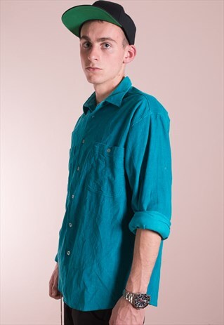 VINTAGE CORDUROY BUTTON UP SHIRT