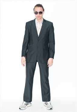 Vintage 90s classic suit in dark grey