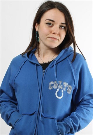 VINTAGE NFL INDIANAPOLIS COLTS BLUE FULL ZIP HOODIE