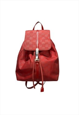 DKNY Vintage Red Monogrammed Backpack