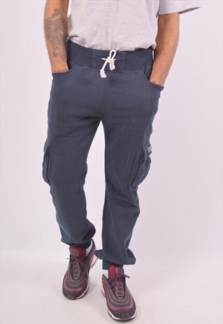 VINTAGE CHAMPION TRACKSUIT TROUSERS BLUE
