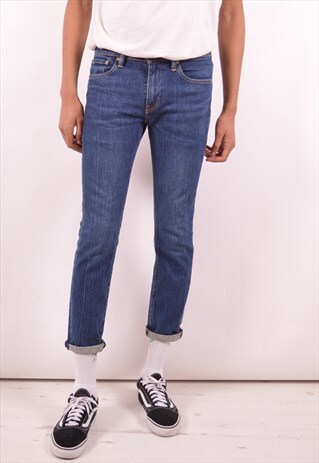 LEVI'S 511 MENS VINTAGE JEANS W32 L29 BLUE 90S