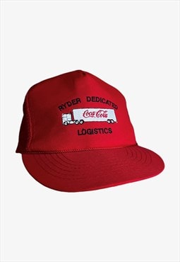 Vintage 80s Coca Cola Logistics Embroidered Trucker Cap