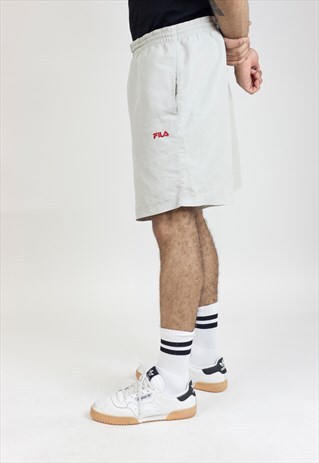 VINTAGE 90S FILA BEIGE SPORTS SHORTS
