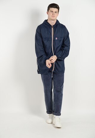 VINTAGE K WAY SMALL LOGO ZIP UP LIGHTWEIGHT JACKET
