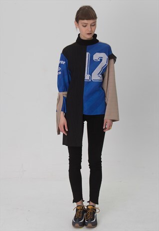 REWORKED PUMA ASYMMETRIC 90S FOOTBALL SWEATSHIRT