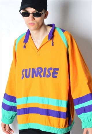 VINTAGE 80S ORANGE SUNRISE FESTIVAL LIGHTWEIGHT JACKET