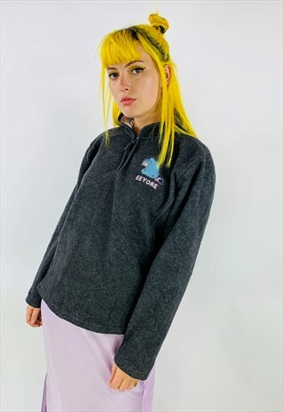 VINTAGE EEYORE POOH BEAR DISNEY FLEECE SWEATSHIRT