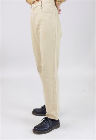 VINTAGE 90S LIGHT YELLOW JEANS