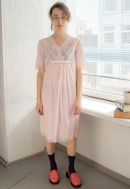 Vintage 80's Pink Midi Nightgown