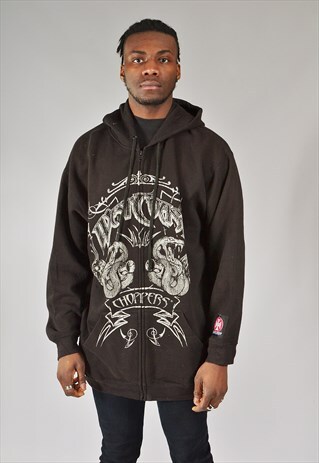 VINTAGE WEST COAST CHOPPERS HOODIE BLACK