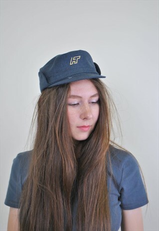 90S GRAY HERITAGE WORKER HAT, MILITARY STYLE ACCESSORIES