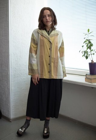 VINTAGE 80'S YELLOW STRIPED JACKET