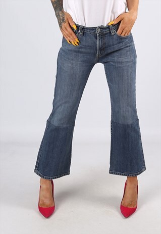 KICK FLARE LEVIS REWORKED JEANS FLARED UK 12 (C31J)