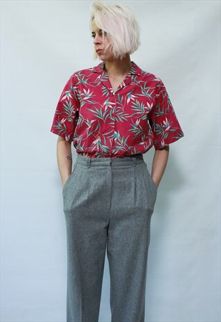 VINTAGE 80' AMAZING COOL DIRTY PINK HAWAI SHIRT
