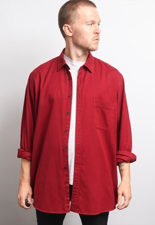 VINTAGE COTTON SHIRT RED
