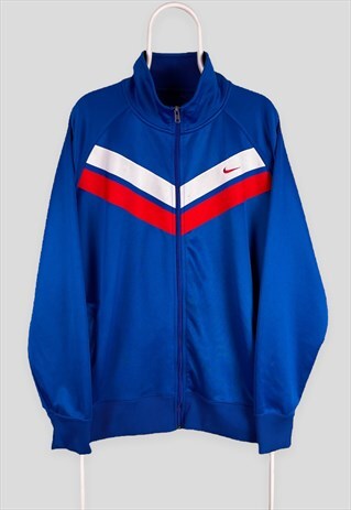 VINTAGE NIKE BLUE TRACK JACKET BOMBER XXL