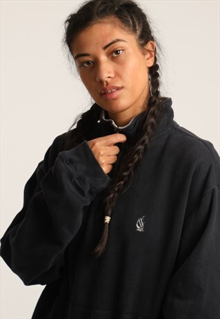 VINTAGE NAUTICA EMBROIDERED LOGO 1/4 ZIP SWEATSHIRT