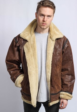 VINTAGE LEATHER SHEEPSKIN JACKET