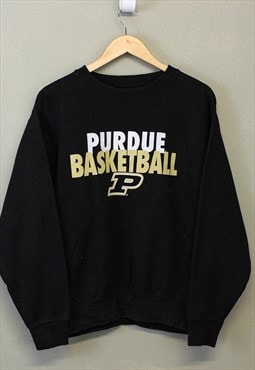 Vintage Purdue Basketball Sweater Black Pullover With Logo 