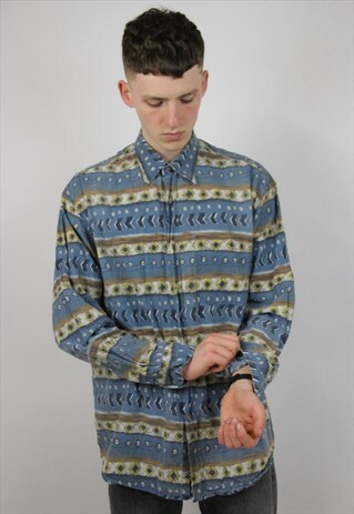 VINTAGE ABSTRACT PATTERNED SHIRT