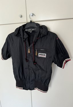 MEXX Vintage Black Short Sleeve Jacket with Hood